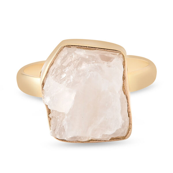 Handgearbeiteter Regenbogen Mondstein-Ring, 925 Silber vergoldet  ca. 8,00 ct