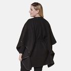 LA MAREY: Warm und Weich, Designer Kimono mit Gürtel, Schwarz image number 1