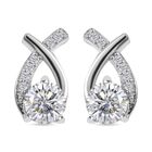 Moissanit Ohrringe 925 Silber rhodiniert ca. 0.97 ct