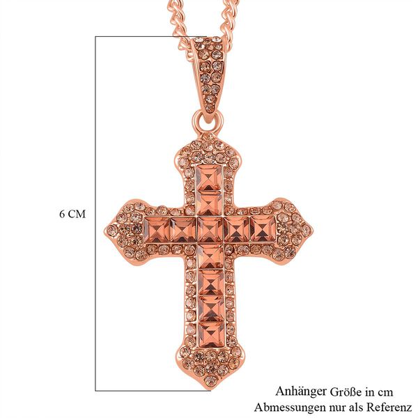 Kristall Halskette ca. 50 cm Std Rose image number 6