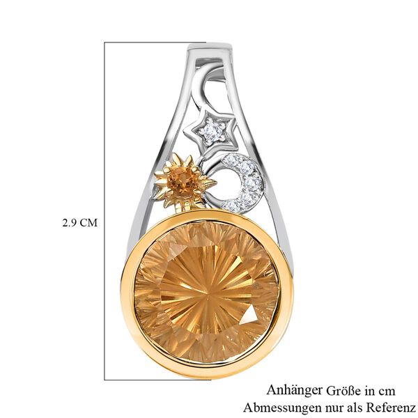 GP Kollektion - Citrin Anhänger 925 Silber  ca. 4.19 ct image number 6