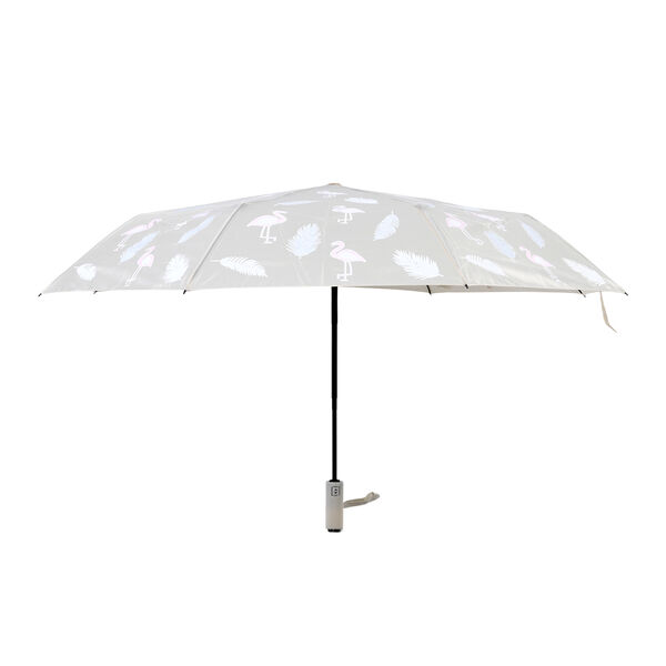 Farbwechsel-Regenschirm, Flamingo, Beige