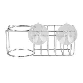 2er-Set 2 in 1 Sp&uuml;lbecken Caddy, Gr&ouml;&szlig;e 18,5x9,5x9,3 cm Silber