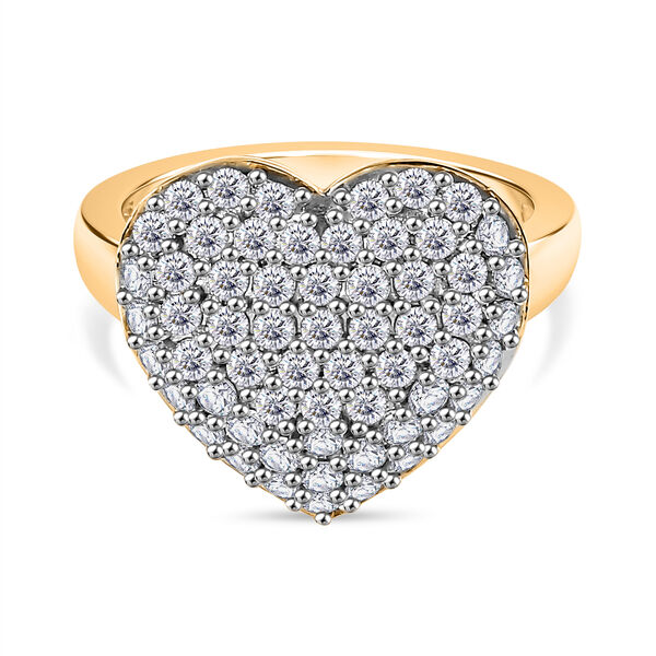 Moissanit Herz Ring - 1,84 ct.