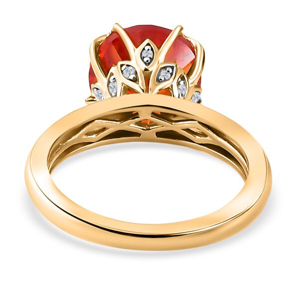 Labor Padparadscha-Saphir und Zirkon Ring - 5,37 ct. image number 6