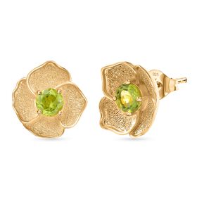 Peridot Ohrringe Nickelfreies Messing ca. 1,06 ct.