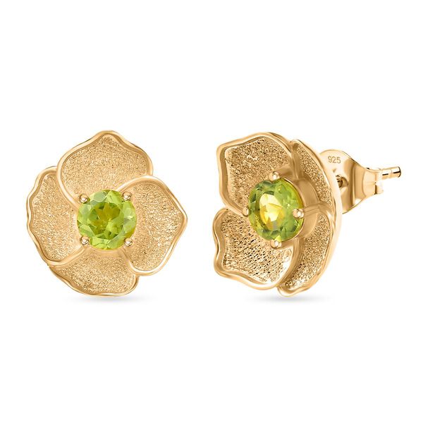 Peridot Ohrringe Nickelfreies Messing ca. 1,06 ct. image number 0