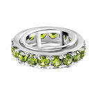 Grüner Zirkonia Ring Messing platiniert (Größe 21.00)
