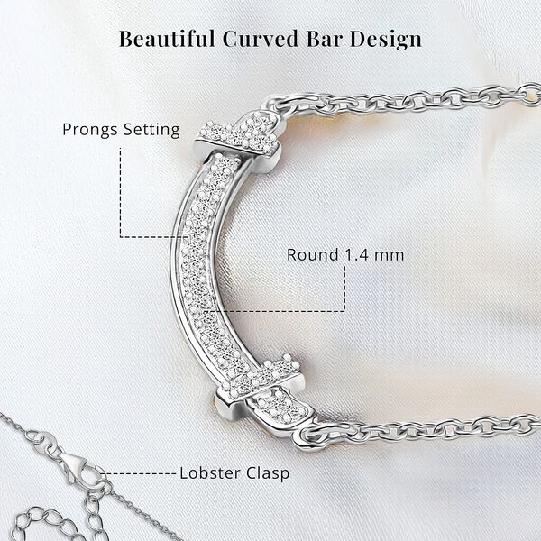 LUXURIANT SI Labor Diamant 45+5cm Halskette, 925 Silber rhodiniert - 0,33 ct. image number 5