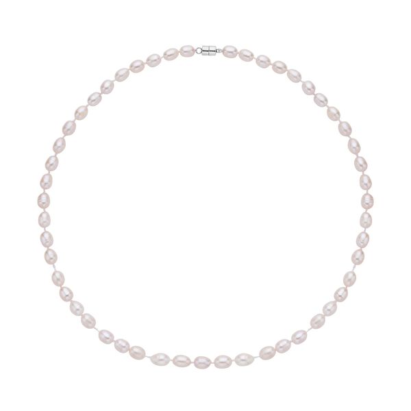 Wei&szlig;e S&uuml;&szlig;wasser Perlen Halskette, 45 cm - 125 ct.