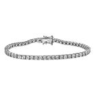 Weißer Diamant Armband, ca. 20 cm, 925 Silber platiniert, ca. 0.25 ct