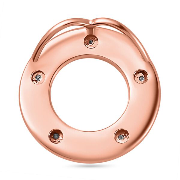 Wei&szlig;er Diamant P Anh&auml;nger 925 Silber Ros&eacute;gold Vermeil ca. image number 5