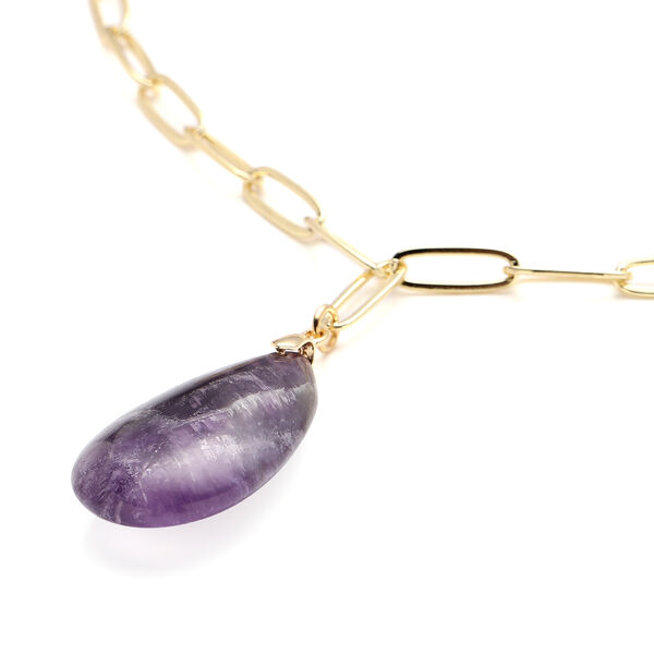 Afrikanischer Amethyst Halskette 50 cm Messing ca. 43.00 ct image number 4