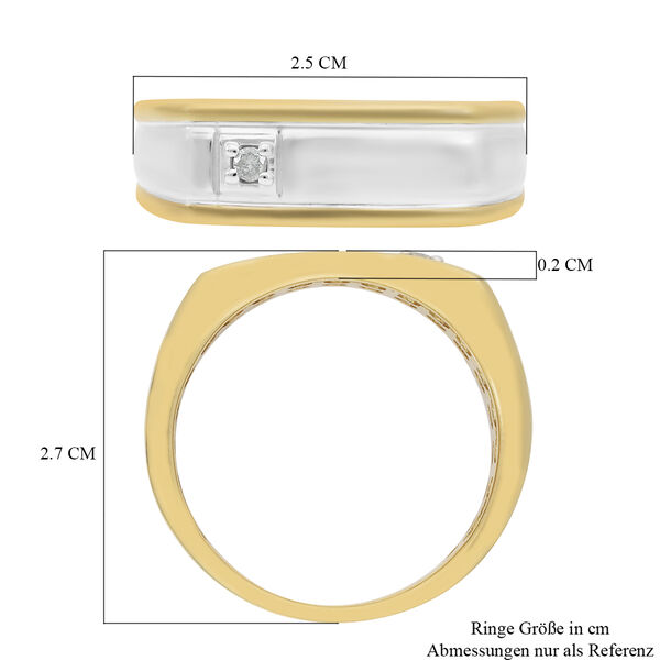 Diamant Ring 925 Silber Bicolor image number 6