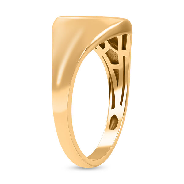 Wei&szlig;er Diamant Ring, 925 Silber Gelbgold Vermeil (Gr&ouml;&szlig;e 20.00) image number 4