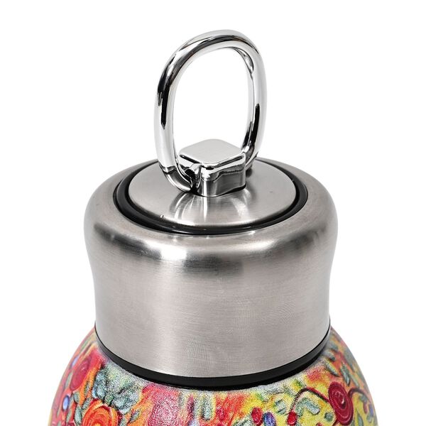 Isolierflasche aus 316L Edelstahl mit Doppelwand und Motiv Katzen und Blumen, für heiße und kalte Getränke, 260 ml image number 3