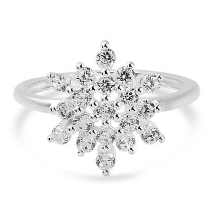 LUSTRO STELLA Zirkonia Ring 925 Silber (Größe 20.00) ca. 1,22 ct