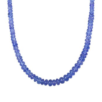 Rhapsody AAAA Tansanit Halskette ca. 45 cm 950 Platin (7-8 Werktage Lieferzeit) ca. 60.00 ct