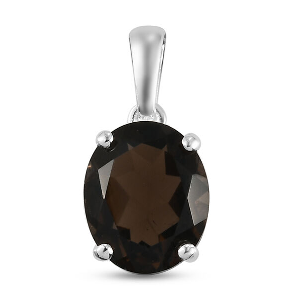 2er-Set, Rauchquarz-Solit&auml;r-Ring und Anh&auml;nger in Silber, 6,78 ct. image number 6