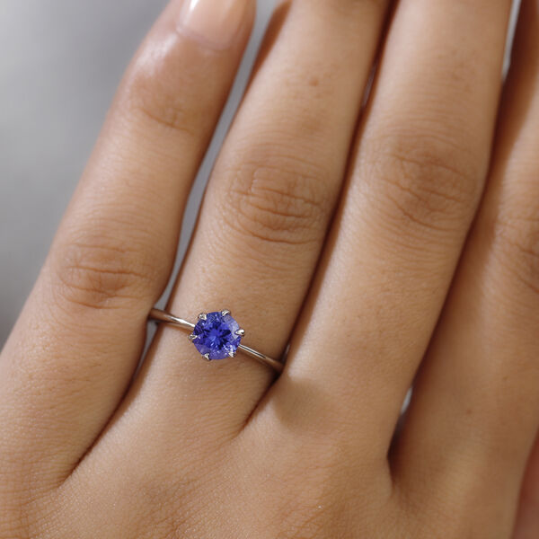 RHAPSODY AAAA Tansanit Solit&auml;r-Ring, 950 Platin  ca. 0,93 ct image number 3