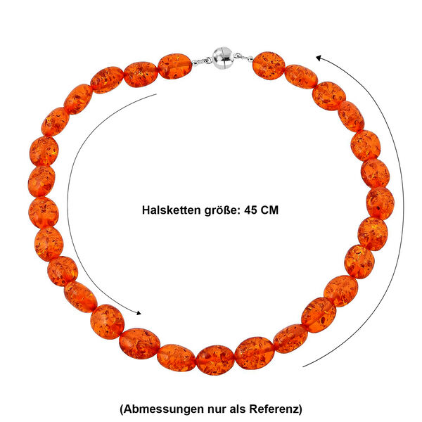 Synthetische Bernstein-Halskette, 45cm image number 6