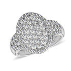 88 Facetten Moissanit-Ring, 925 Silber platiniert  ca. 1,17 ct image number 3