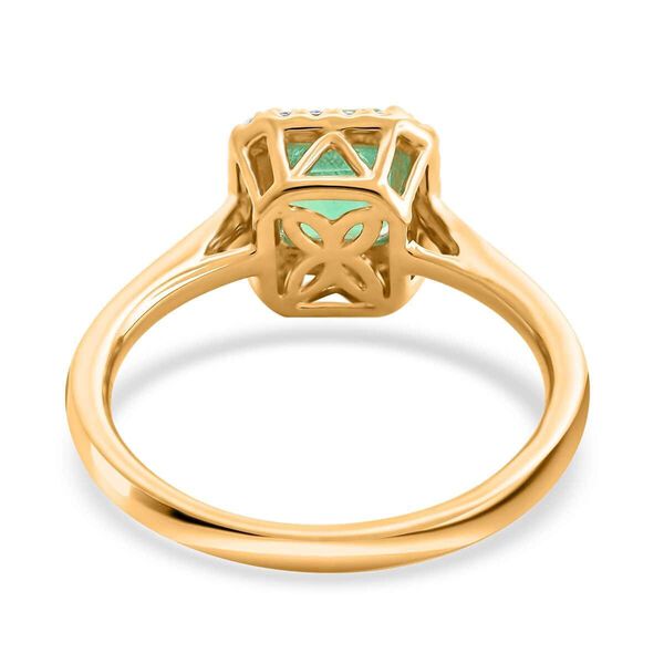 ILIANA zertifiziert und gepr&uuml;ft AAA kolumbianischer Smaragd und SI Diamant Ring in 750 Gold - 1,85 ct. image number 4