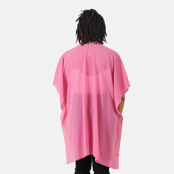 Kimono aus Chiffon mit Leoparden-Bordüre, Einheitsgröße, Rosa  image number 2