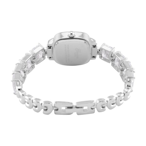 Wei&szlig;er Zirkonia, Kristall Uhren Reiner Edelstahl Standard image number 6