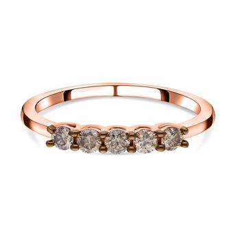 Nat&uuml;rlicher Champagner Diamant I2 Ring, 585 Gold (Gr&ouml;&szlig;e 17.00) ca. 0,50 ct