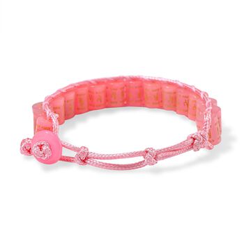 Flexibles rosa Jade Armband - 235 ct.