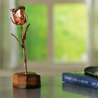 Handgefertigte, echte Rose mit Holz-Ständer, Größe 15,2x6,2 cm, Rose Gold image number 1
