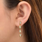 Natürliche, äthiopische Opal-Ohrhänger in Silber image number 2