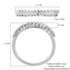 Diamant Band Ring 925 Silber Platin-Überzug image number 6