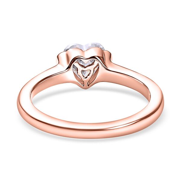 Moissanit Ringe 925 Silber Roségold Vermeil (Größe 16.00) ca. 0.93 ct image number 5