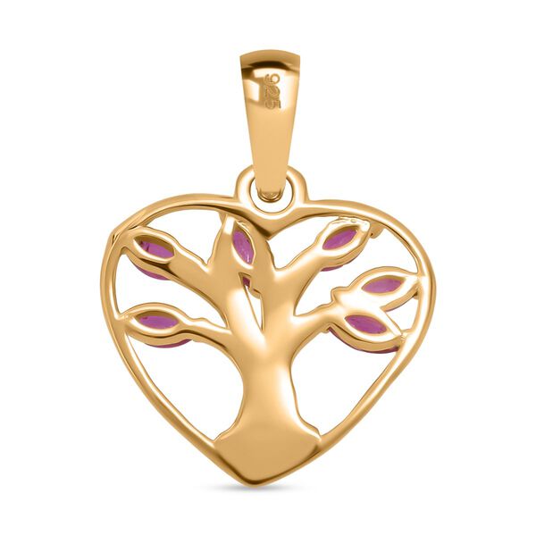 Burma-Rubin  Anh&auml;nger 925 Silber vergoldet ca. 0.48 ct image number 4