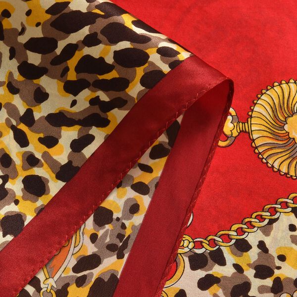 LA MAREY Maulbeerseidenschal, Rot image number 7