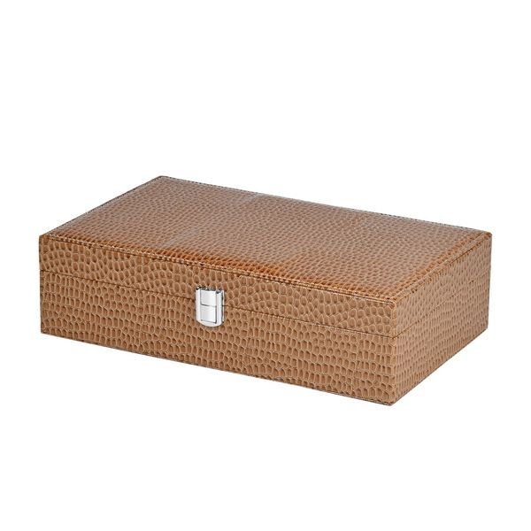 Premium Schmuckbox mit Silberpoliertuch, 32x20x8,7 cm, Braun image number 8