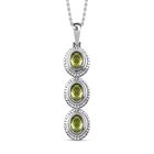 Natürlicher Peridot Anhänger mit Kette, Edelstahl, ca. 2.25 ct image number 0