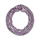 Lila Muschelkernperle Kette 255 cm