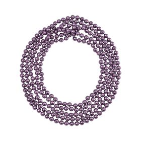 Mehrsträngige lila Muschelkernperlen-Halskette, 255 cm