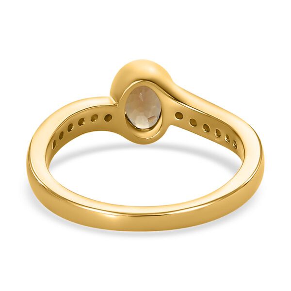 Natürlicher, goldener Tansanit und Zirkon-Ring - 0,99 ct. image number 6
