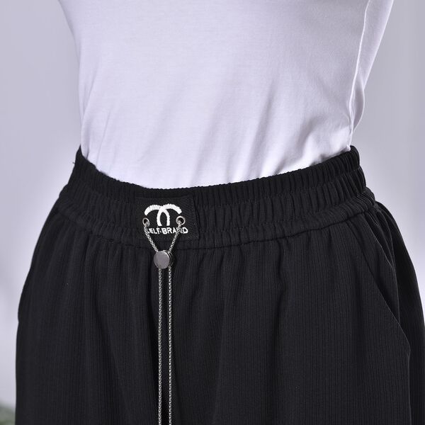 Strickhose f&uuml;r Damen mit Metallketten, Einheitsgr&ouml;&szlig;e, Schwarz image number 5