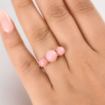 AA Vinicunca-Peruanischer Opal Ring, 925 Silber rhodiniert (Gr&ouml;&szlig;e 19.00) ca. 3.47 ct