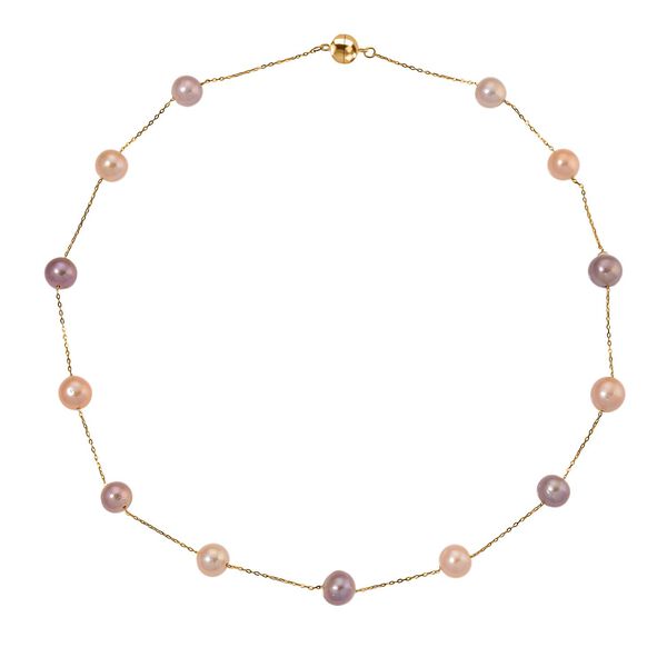 D'Joy AAA mehrfarbige Edison Perle 50cm Halskette image number 4