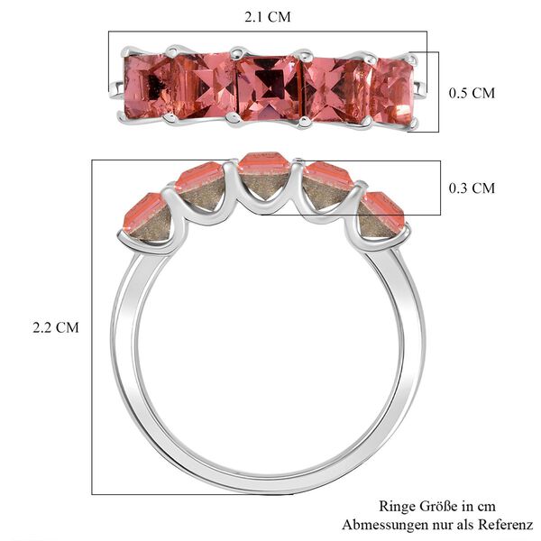Rose Pfirsich Kristall Ring Messing (Gr&ouml;&szlig;e 21.00) 1.77 ct image number 8