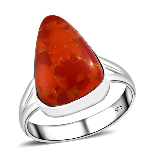 Oranger Mohave T&uuml;rkis-Ring, 925 Silber  ca. 5,11 ct image number 4