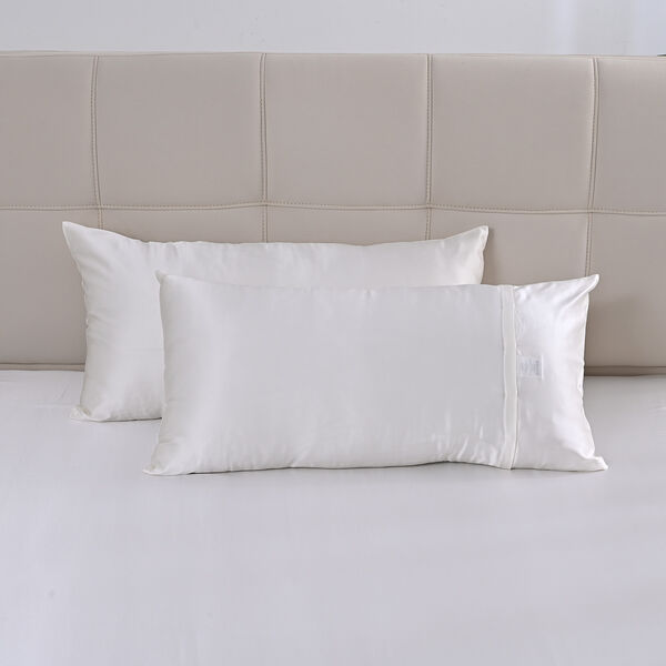 LA MAREY SIGNATURE Seiden Bettw&auml;sche Set, 4 teilig, 230x260cm, 100% Maulbeerseide, Elfenbeinfarben image number 2