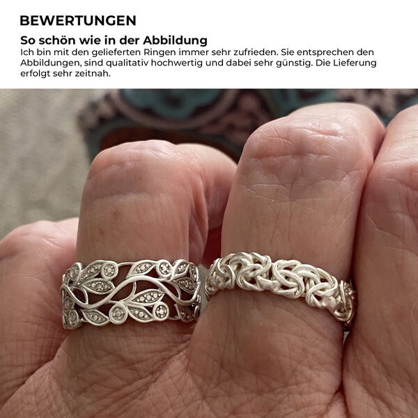 ALLORO Ring, Creolen und Anh&auml;nger mit Diamantakzenten, Silber platiniert image number 16