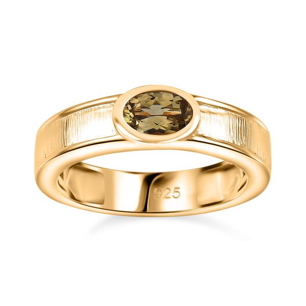 AA Natürlicher, goldener Tansanit Ring, ca. 0,44 ct. image number 4